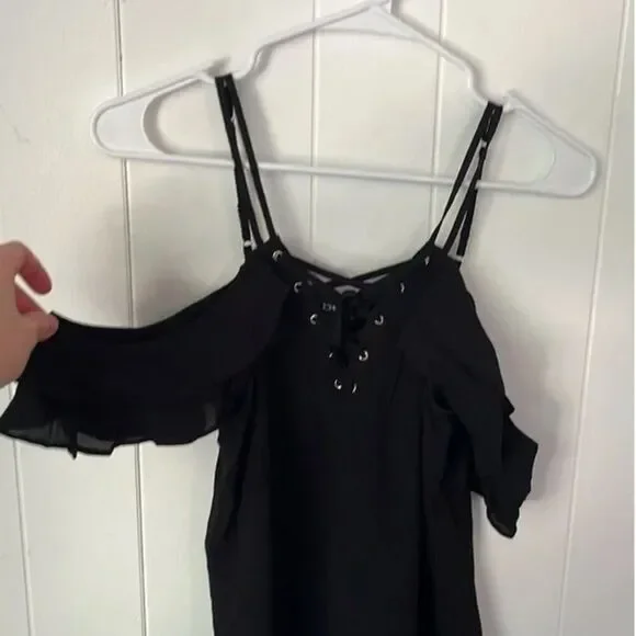 Bebe Off Shoulder Lace Up Tank - Picture 2 of 6